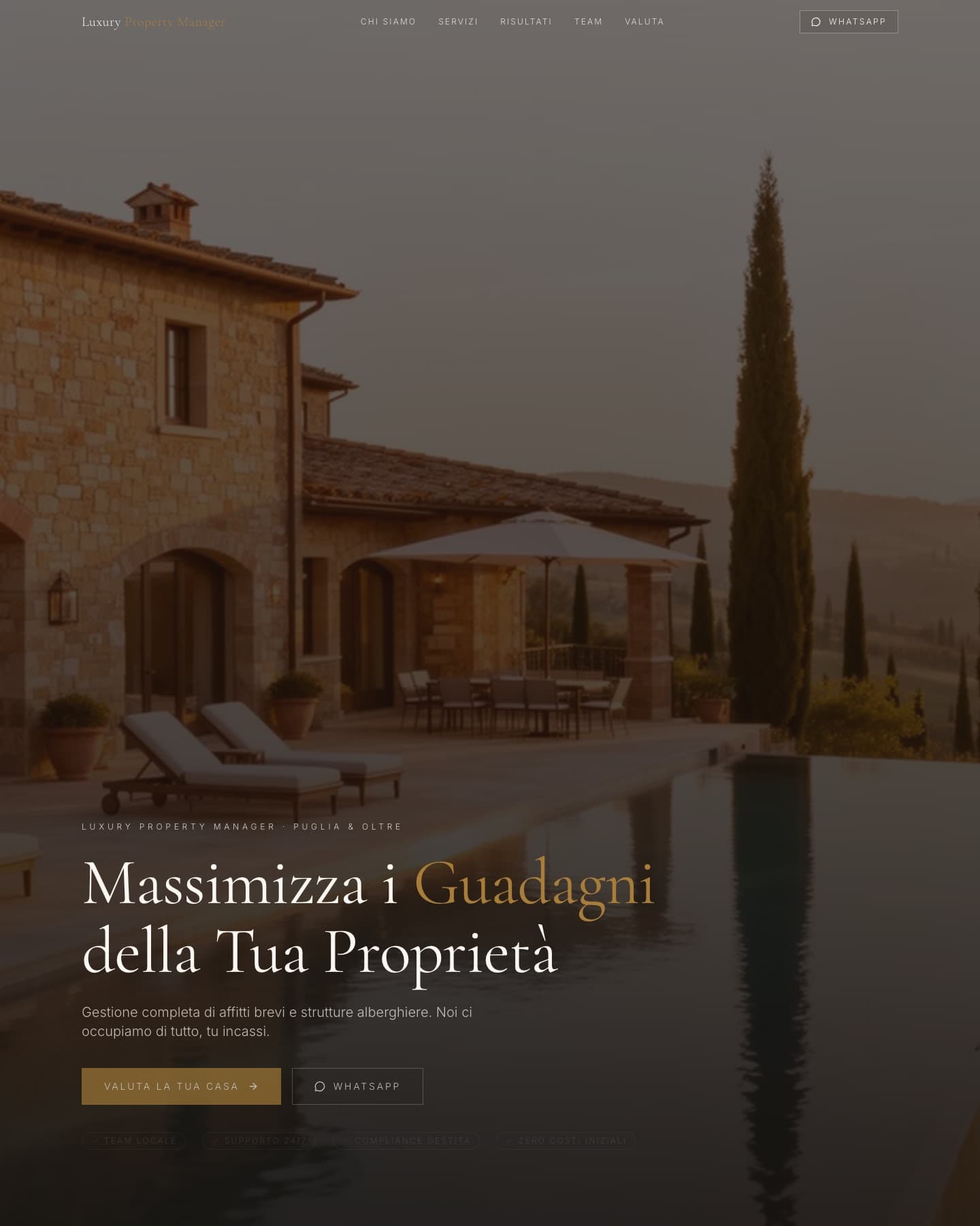 Anteprima del progetto Luxury Property Manager Italia